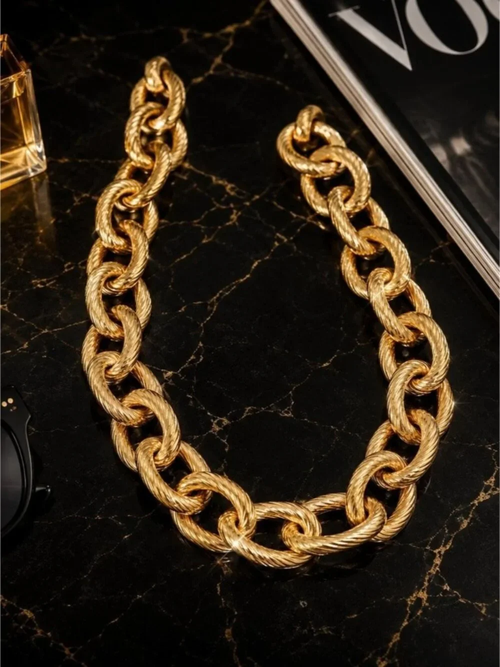 Gold Chunky Link Necklace